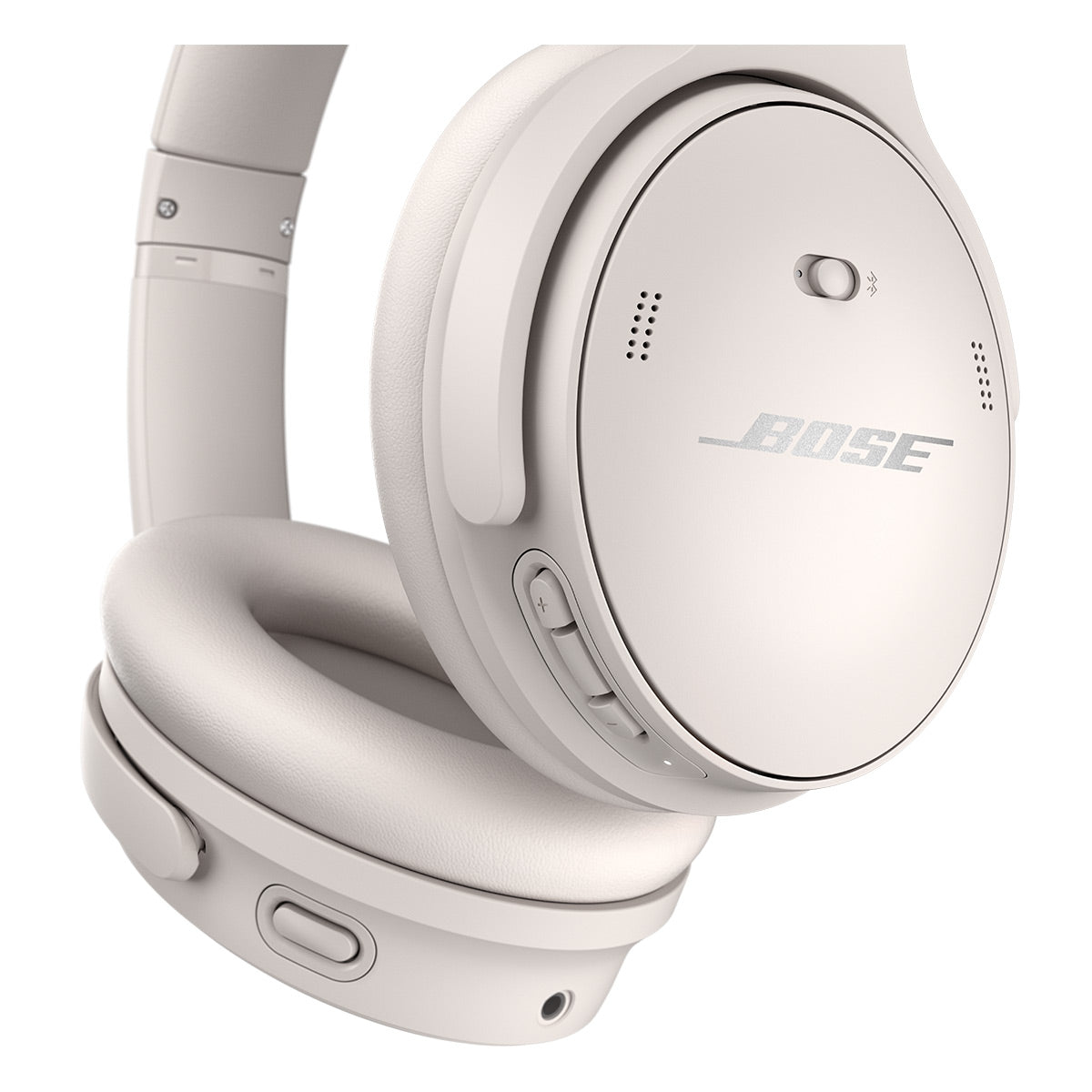 Bose QuietComfort 45 Wireless Noise Canceling Headphones (White) and Bose SoundLink Flex Bluetooth Portable Speaker (White Smoke)