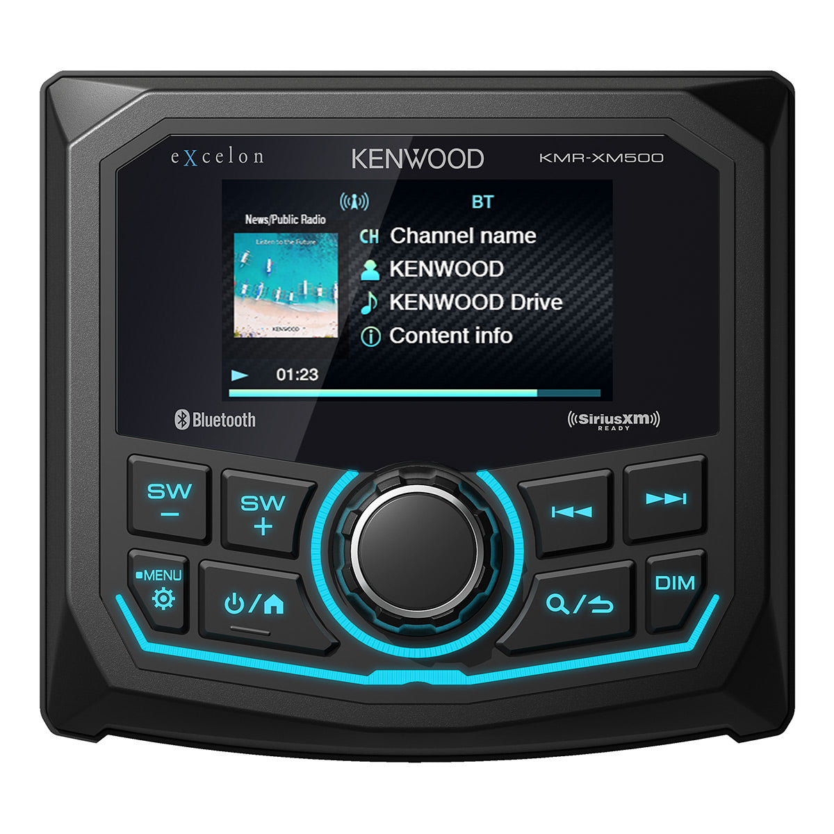 Kenwood KMR-XM500 eXcelon Marine & Motorsport Waterproof Digital Media Receiver with Corrosion Resistance & Bluetooth