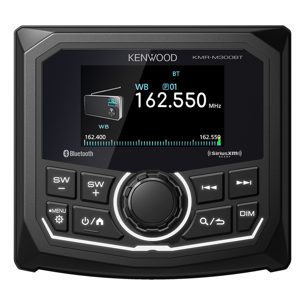 Kenwood KMR-M300BT Marine & Motorsport Waterproof Digital Media Receiver with Corrosion Resistance & Bluetooth