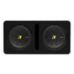 Kicker 50DCWC122 Dual 12" 2-Ohm CompC Subwoofers in Vented Enclosure