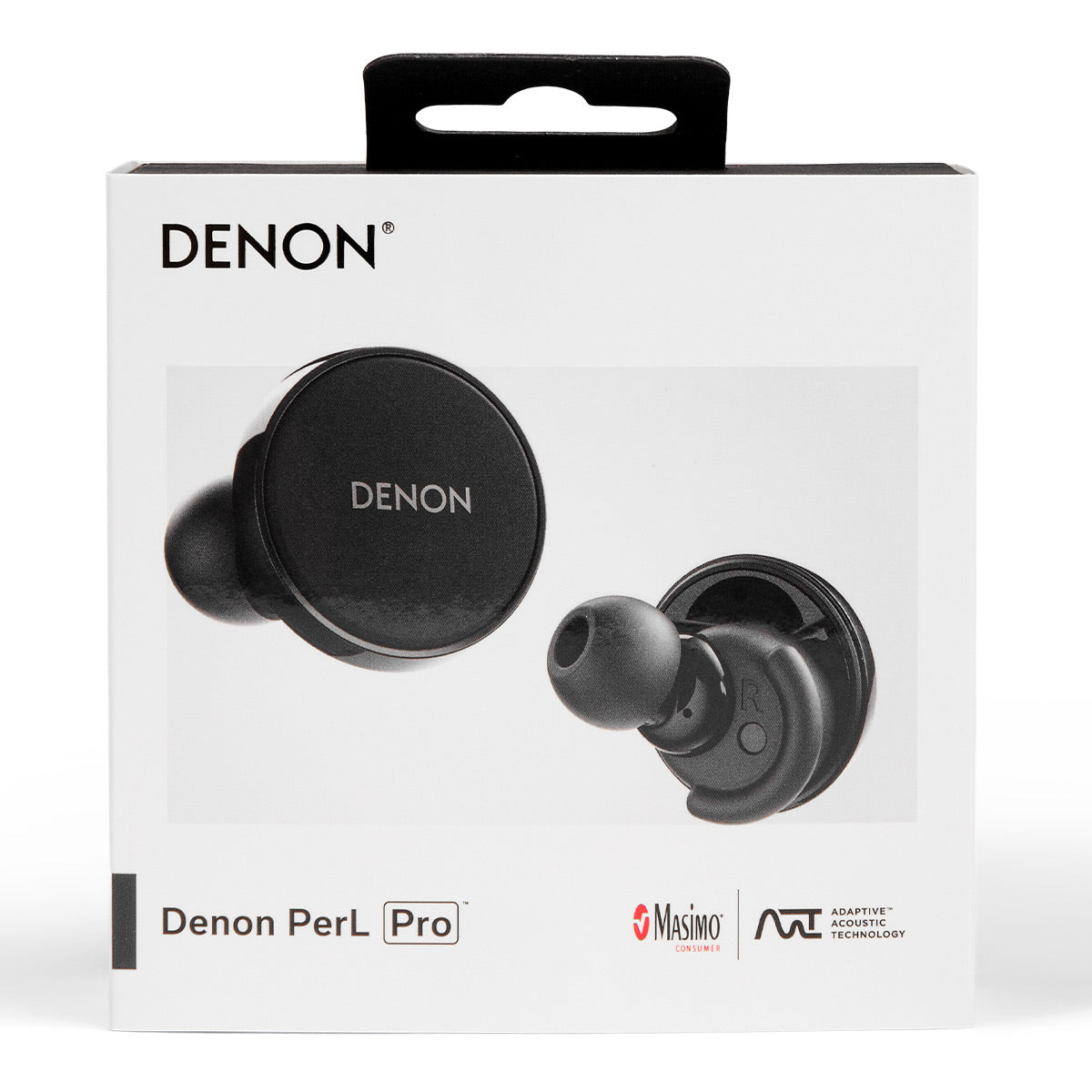 Denon PerL Pro True Wireless Earbuds with Active Noise Cancellation, Spatial Audio, and Adaptive Acoustic Technology (Black)