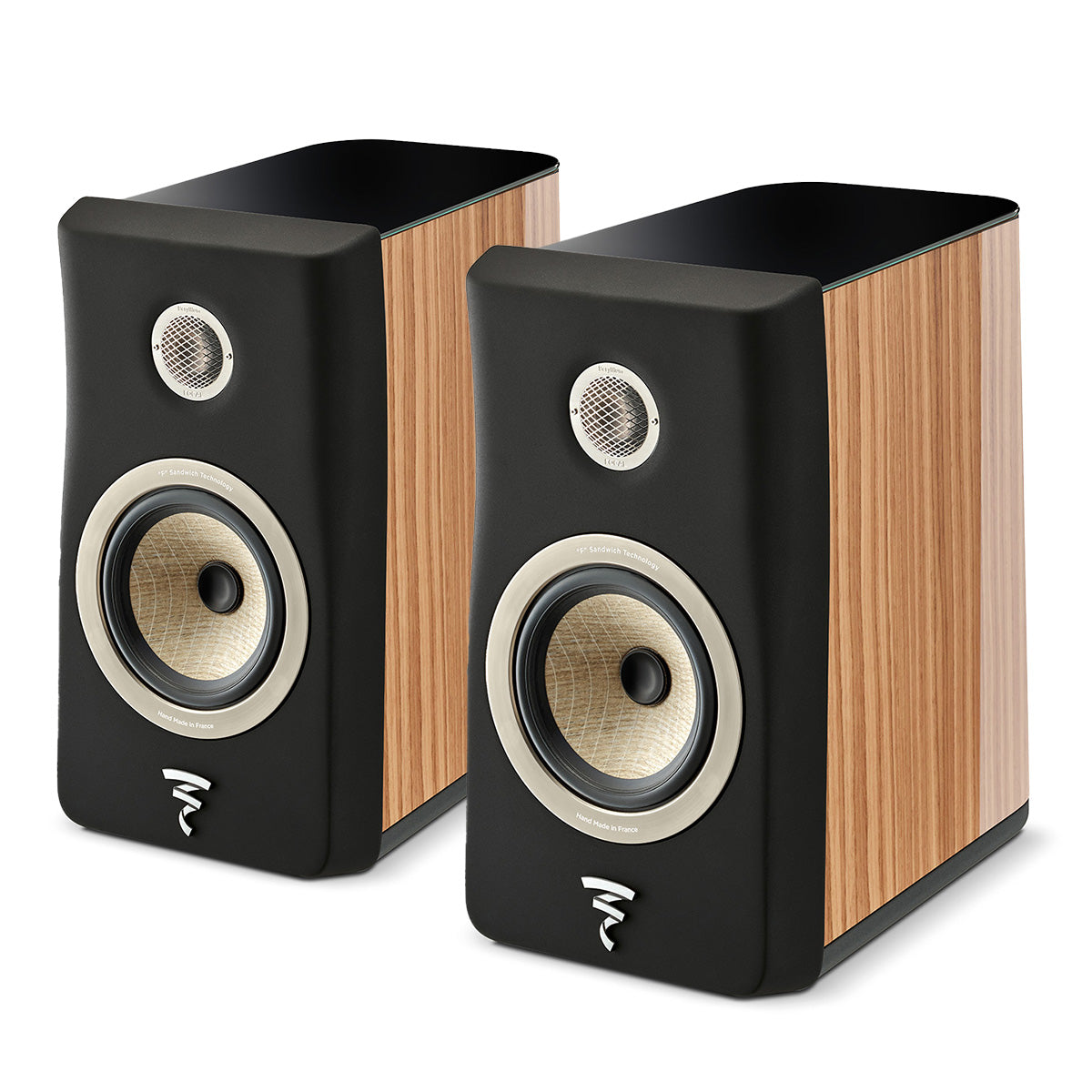 Focal Kanta No.1 2-Way Bookshelf Speaker - Pair (Walnut High Gloss & Black Mat)