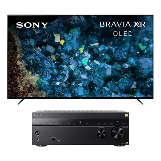 Sony XR65A80L BRAVIA XR 65" Class A80L OLED 4K HDR Google TV (2023) with STR-AZ1000ES 7.2 Channel 8K Home Theater AV Receiver