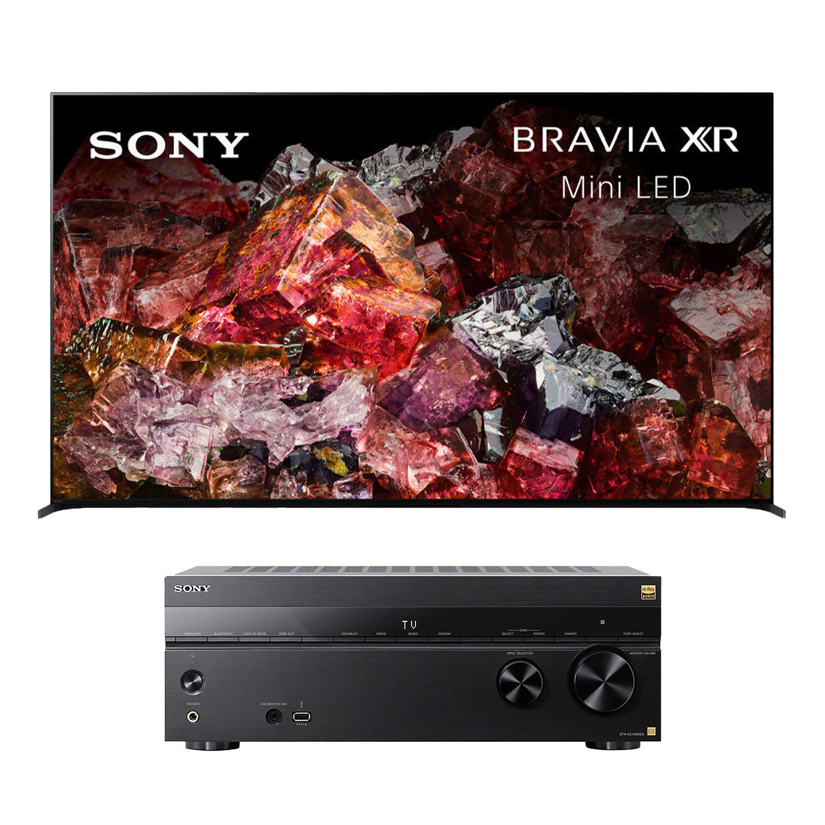Sony XR85X95L BRAVIA XR 85" Class X95L Mini LED 4K HDR Google TV (2023) with STR-AZ1000ES 7.2 Channel 8K Home Theater AV Receiver