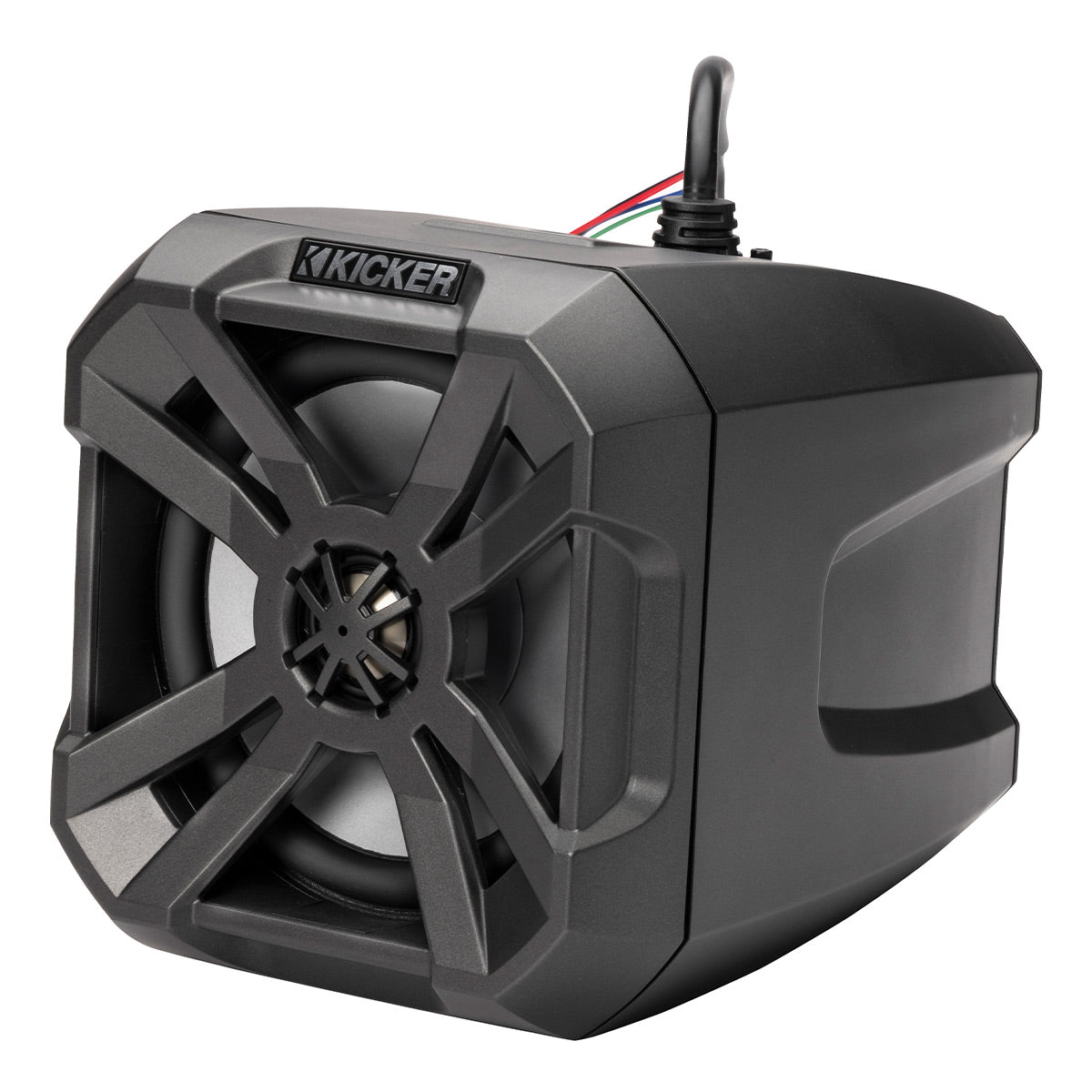 Kicker 48BTCAN65 PowerCan 6.5" Waterproof Powered Bluetooth Speakers with LED Lighting & Wired Remote - Pair
