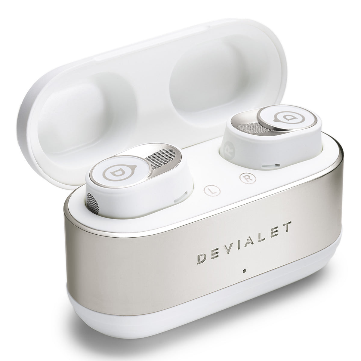 Devialet Gemini II True Wireless Bluetooth Earbuds with Adaptive Noise Cancellation and IPX4 Water Resistance (Iconic White)