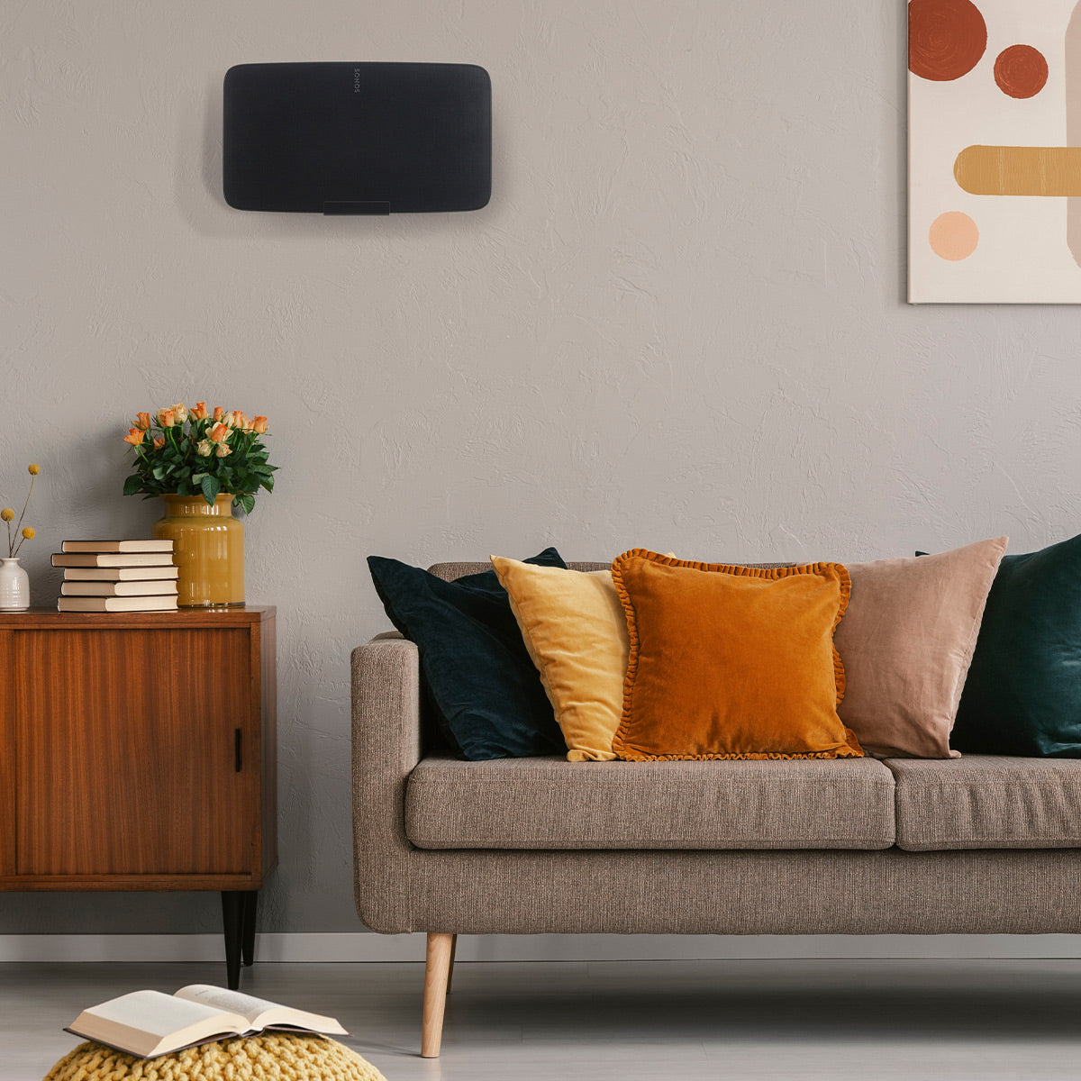 Mountson Premium Wall Mount for Sonos Five & Play:5 - Each (Black)