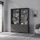 BDI Linea 580022 2 Shelf System 64" Wide (Charcoal Stained Ash)