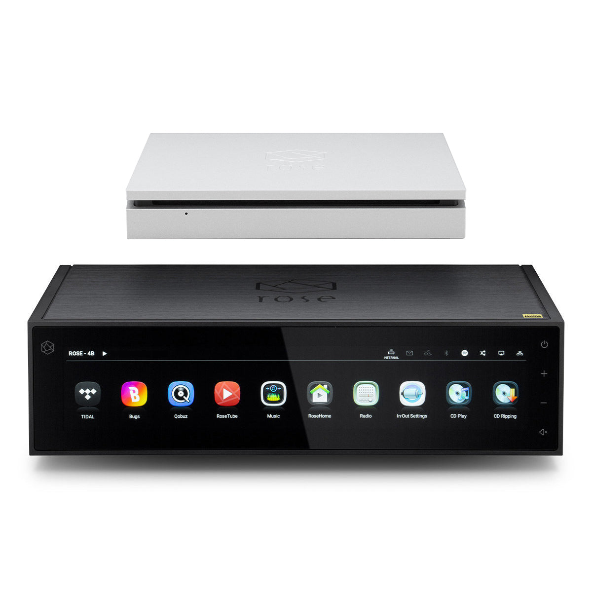 HiFi Rose RS150B High-Performance Network Streamer with Built-In ESS Sabre DAC (Black) with RSA780 Reference CD Drive and Ripper
