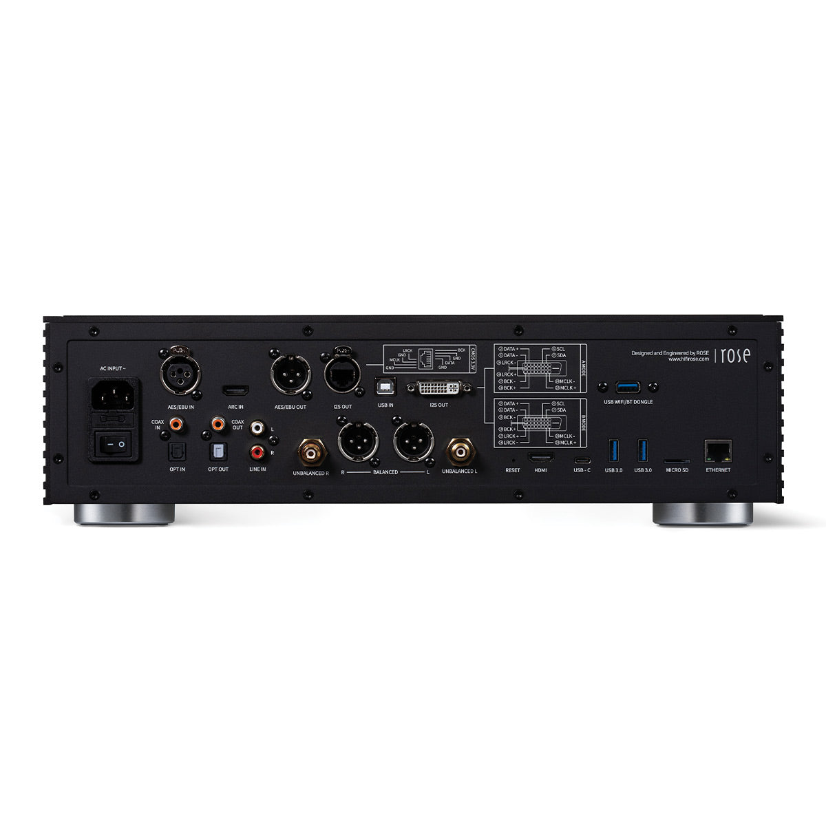 HiFi Rose RS150B High-Performance Network Streamer with Built-In ESS Sabre DAC (Black) with RSA780 Reference CD Drive and Ripper