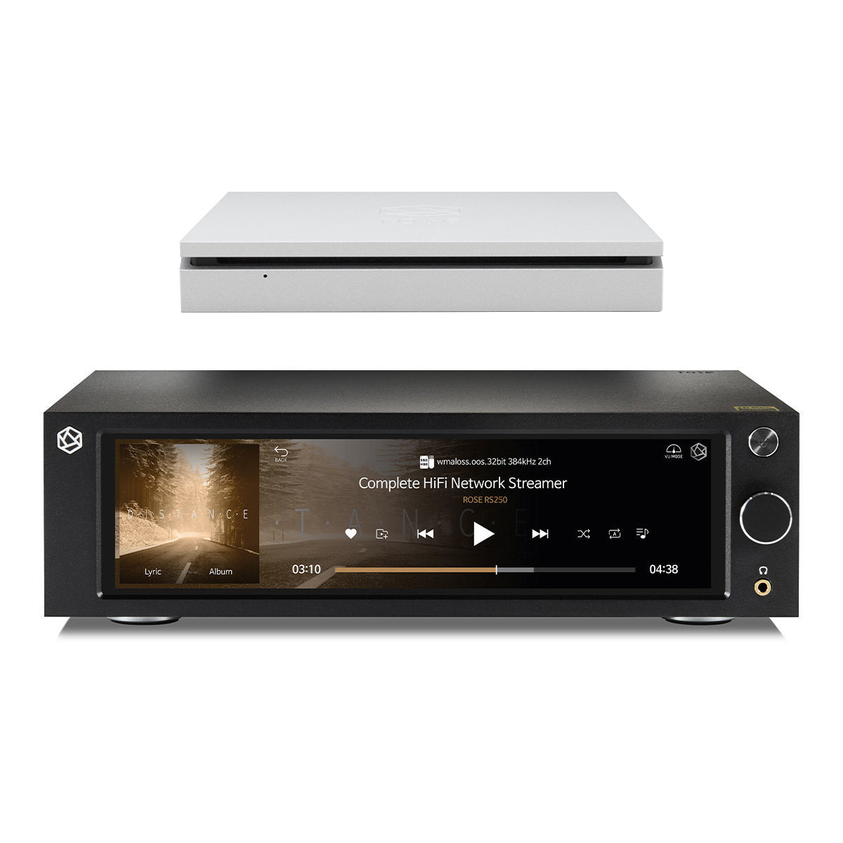HiFi Rose RS250A Wireless Network Streamer with Built-In ESS DAC (Black) with RSA780 Reference CD Drive and Ripper