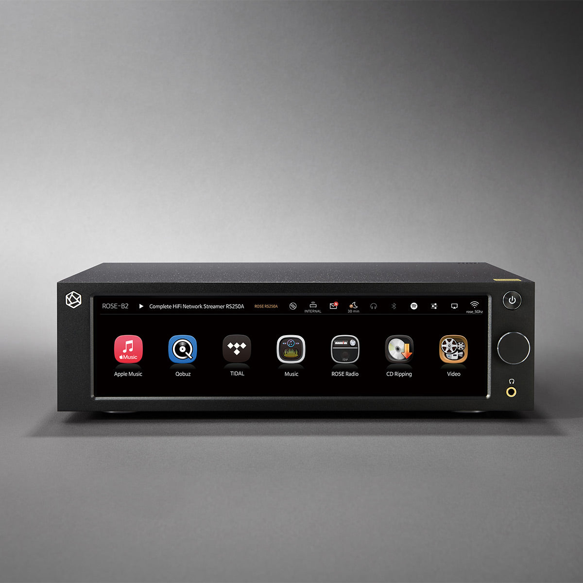 HiFi Rose RS250A Wireless Network Streamer with Built-In ESS DAC (Black) with RSA780 Reference CD Drive and Ripper