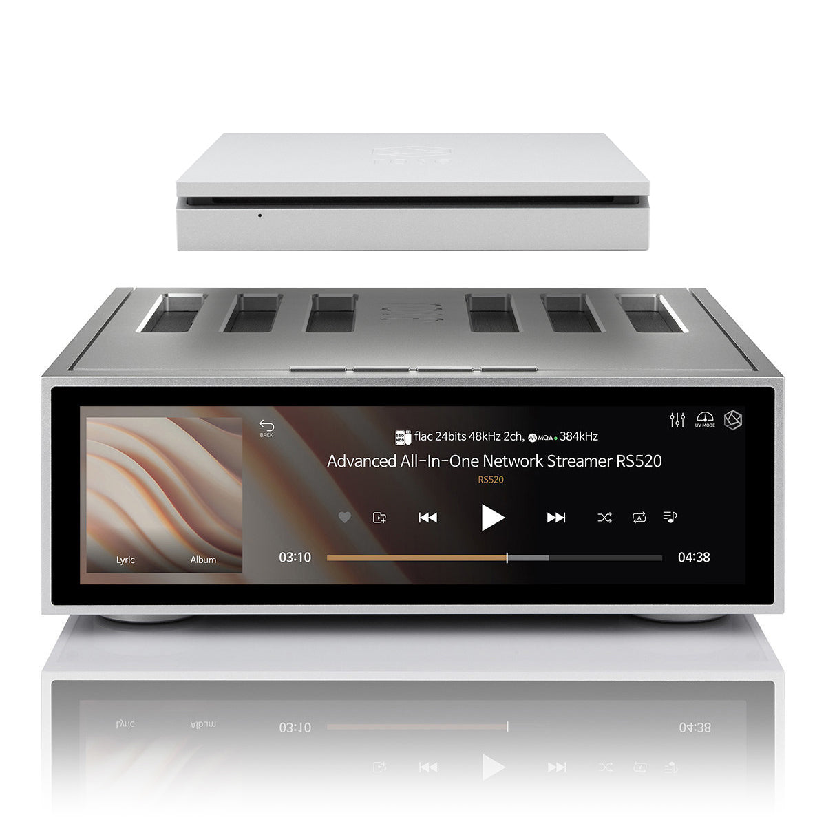 HiFi Rose RS520 Wireless Network Streamer & Integrated Amplifier with Built-In ESS Sabre DAC (Silver) with RSA780 Reference CD Drive and Ripper