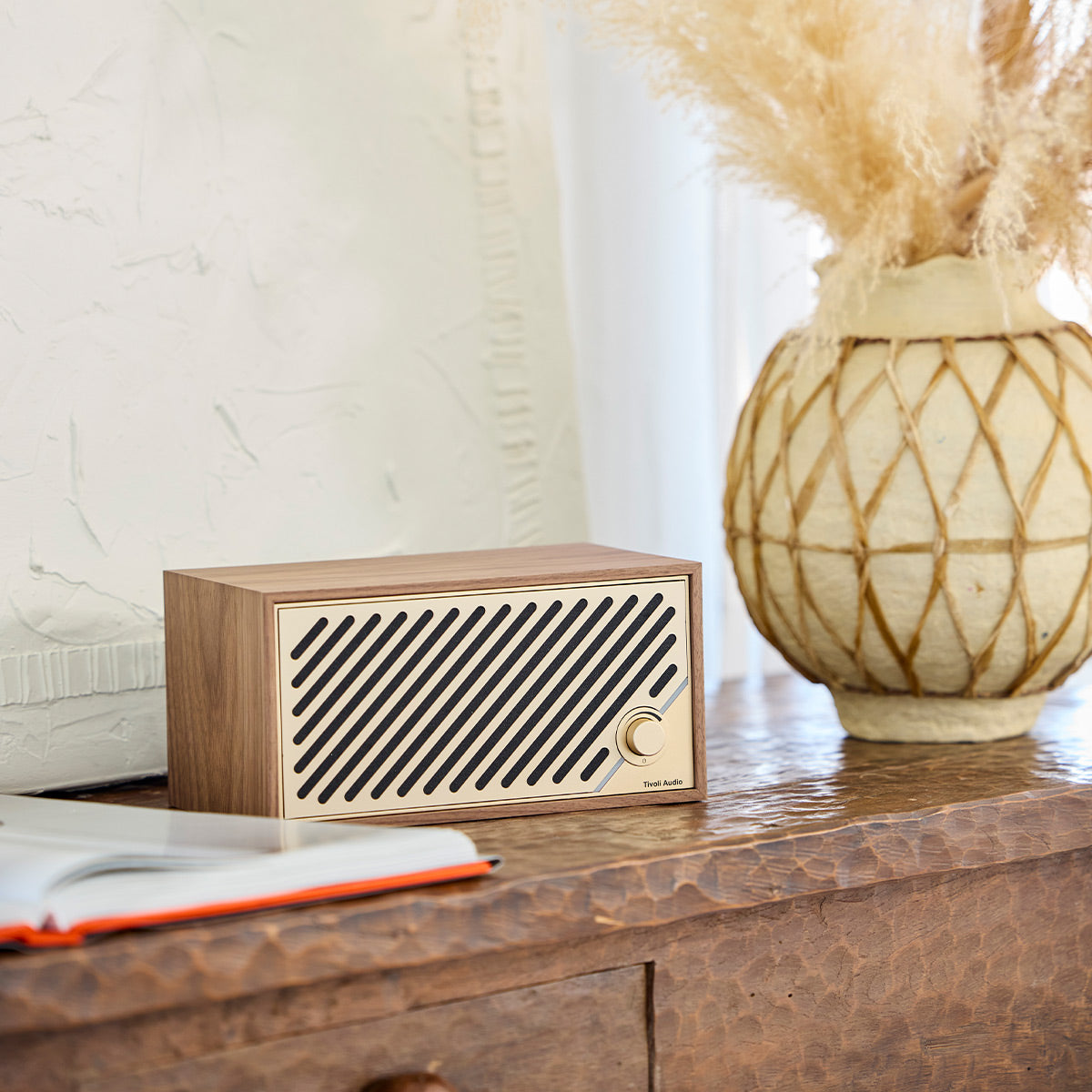 Tivoli Audio Model Two Digital Bluetooth Speaker with Built-In Airplay2, Chromecast, and Wi-Fi (Walnut/Gold)
