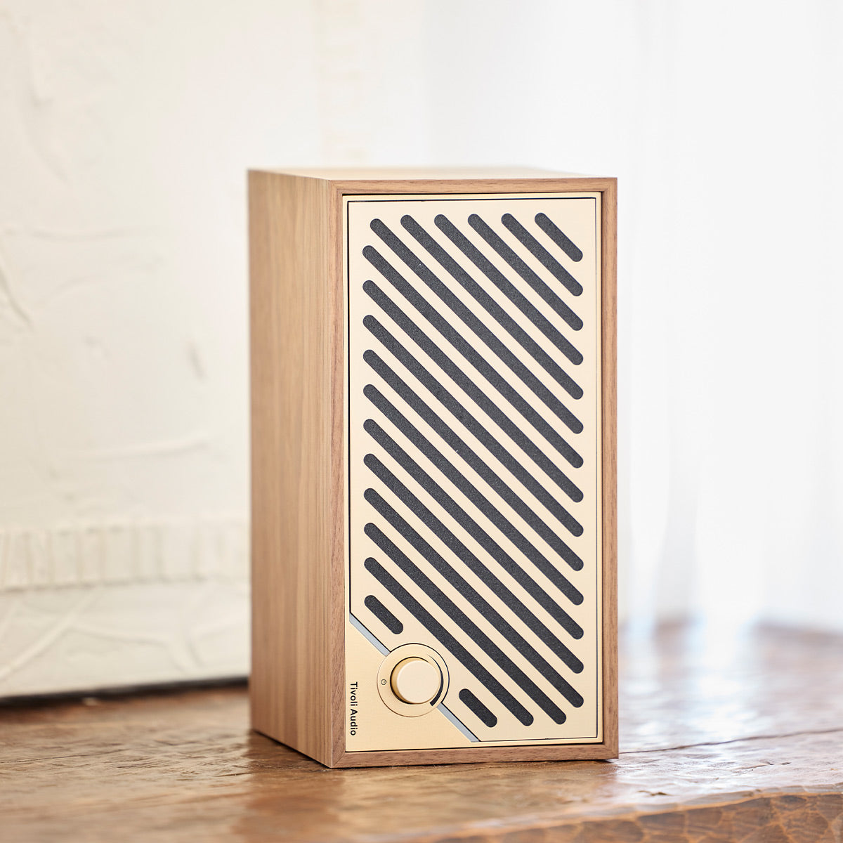 Tivoli Audio Model Two Digital Bluetooth Speaker with Built-In Airplay2, Chromecast, and Wi-Fi (Walnut/Gold)