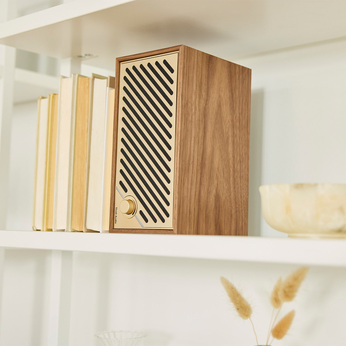 Tivoli Audio Model Two Digital Bluetooth Speaker with Built-In Airplay2, Chromecast, and Wi-Fi (Walnut/Gold)