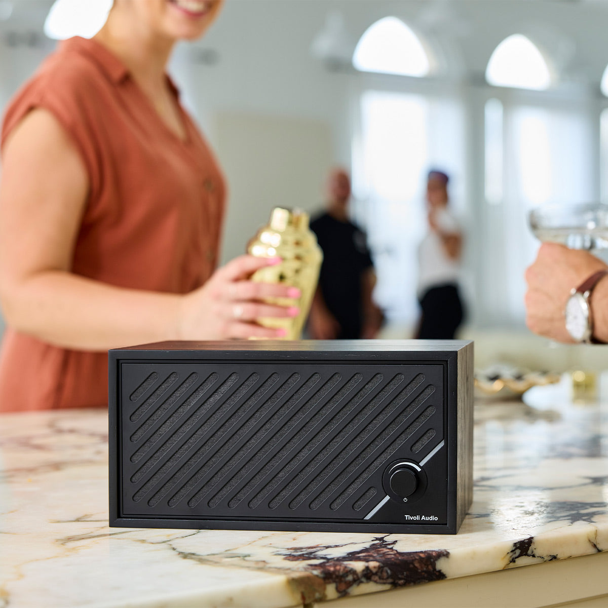 Tivoli Audio Model Two Digital Bluetooth Speaker with Built-In Airplay2, Chromecast, and Wi-Fi (Black/Black)