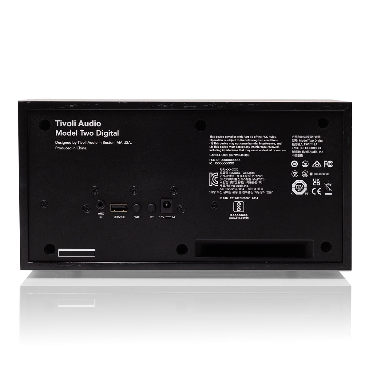 Tivoli Audio Model Two Digital Bluetooth Speaker with Built-In Airplay2, Chromecast, and Wi-Fi (Black/Black)