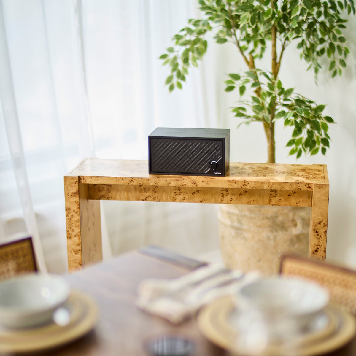 Tivoli Audio Model Two Digital Bluetooth Speaker with Built-In Airplay2, Chromecast, and Wi-Fi (Black/Black)