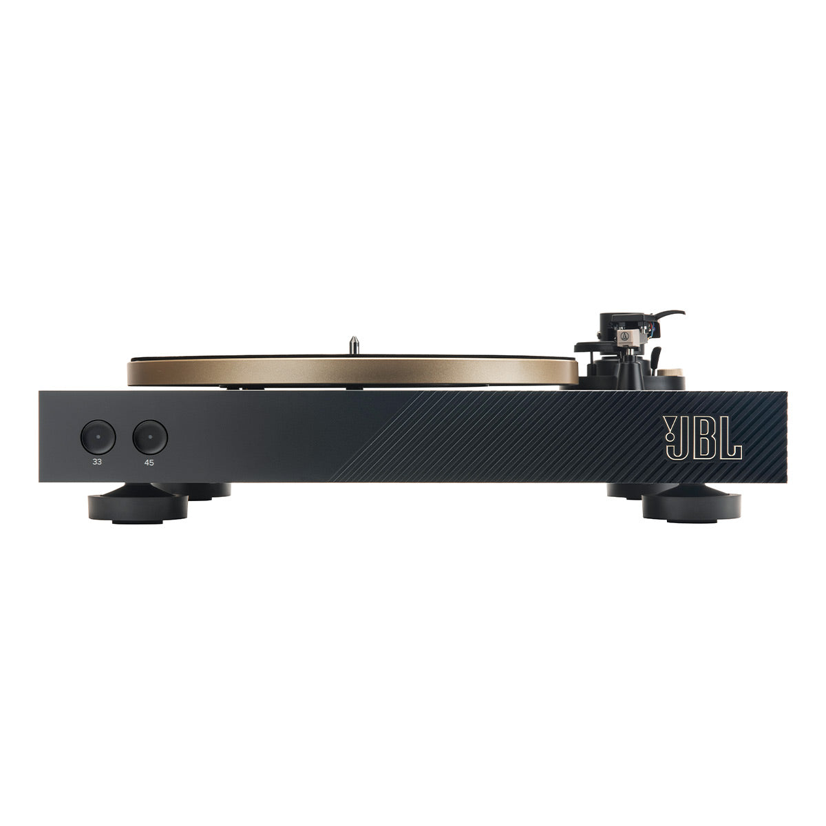 JBL Spinner BT Semi-Automatic Belt-Drive Turntable with Bluetooth 5.3 and Installed Audio Technica Cartridge (Black & Gold)