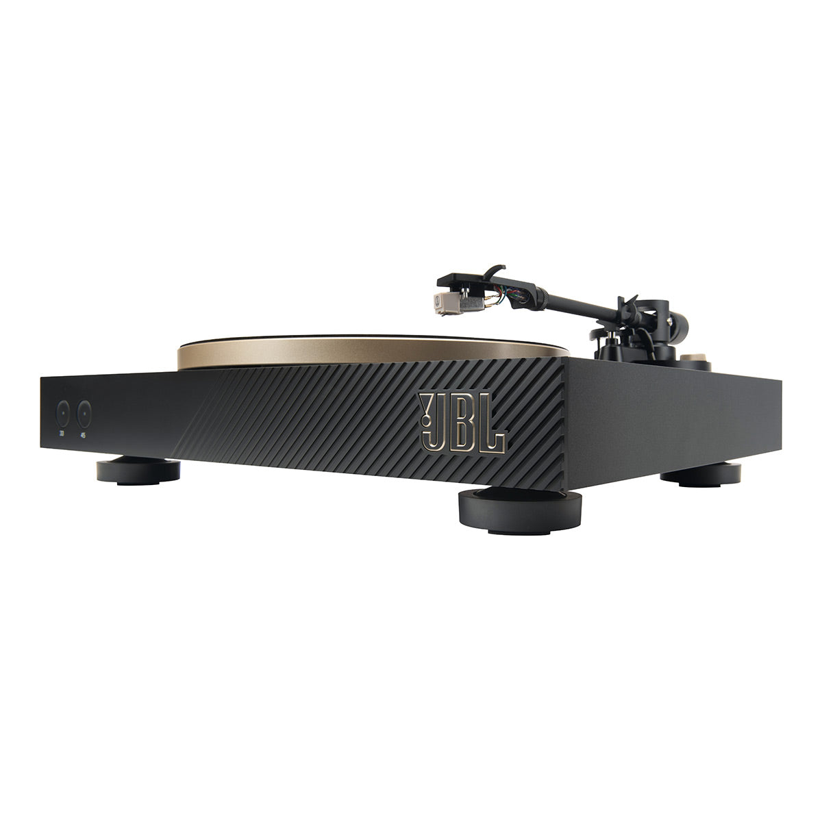 JBL Spinner BT Semi-Automatic Belt-Drive Turntable with Bluetooth 5.3 and Installed Audio Technica Cartridge (Black & Gold)