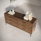 BDI LINQ 9186 Dresser with 6 Self-Closing Drawers and Metal Base (Natural Walnut)