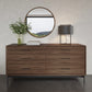 BDI LINQ 9186 Dresser with 6 Self-Closing Drawers and Metal Base (Natural Walnut)