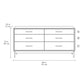 BDI LINQ 9186 Dresser with 6 Self-Closing Drawers and Metal Base (Natural Walnut)