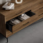 BDI LINQ 9186 Dresser with 6 Self-Closing Drawers and Metal Base (Natural Walnut)