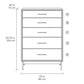 BDI LINQ 9185 Storage Chest with 5 Self-Closing Drawers and Metal Base (Natural Walnut)