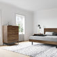 BDI LINQ 9185 Storage Chest with 5 Self-Closing Drawers and Metal Base (Natural Walnut)