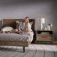 BDI LINQ 9182 28&rdquo; Nightstand with Sliding Shelves and Integrated Power Station (Natural Walnut)