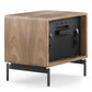 BDI LINQ 9182 28&rdquo; Nightstand with Sliding Shelves and Integrated Power Station (Natural Walnut)