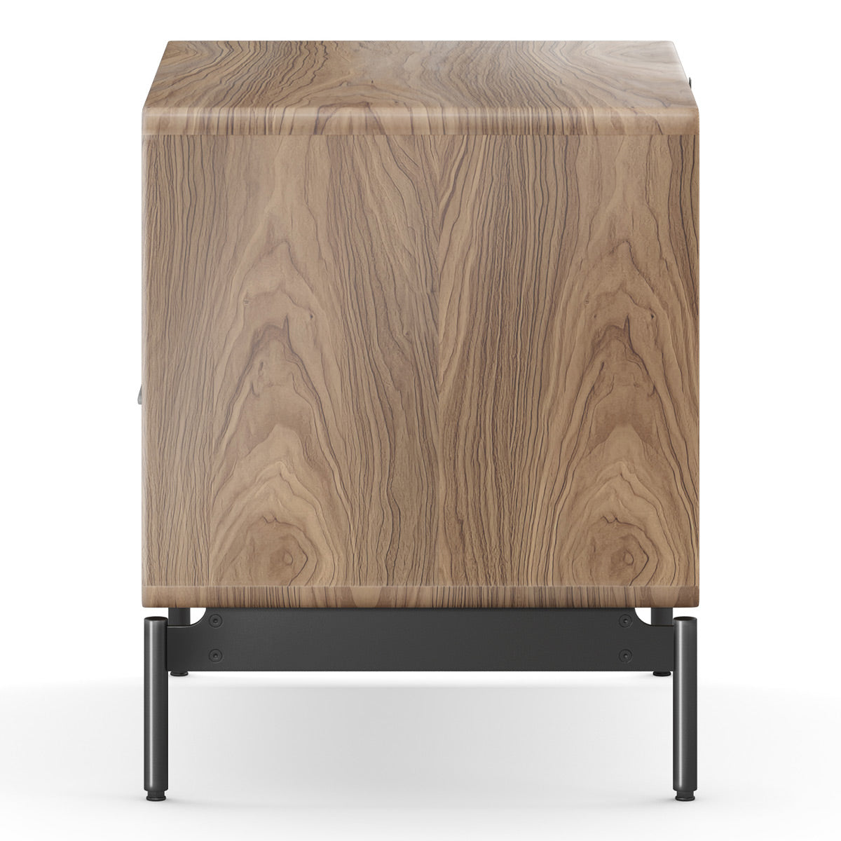 BDI LINQ 9182 28&rdquo; Nightstand with Sliding Shelves and Integrated Power Station (Natural Walnut)