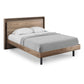 BDI Up-LINQ 9117 Queen Size Bed with Dual-Level Headboard, Dimmable Accent Lighting, and Integrated Power Stations (Natural Walnut)