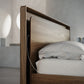 BDI Up-LINQ 9117 Queen Size Bed with Dual-Level Headboard, Dimmable Accent Lighting, and Integrated Power Stations (Natural Walnut)