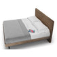 BDI Cross-LINQ 9129 King Size Bed with Slatted Headboard and Integrated Charging Stations (Natural Walnut)