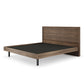BDI Cross-LINQ 9129 King Size Bed with Slatted Headboard and Integrated Charging Stations (Natural Walnut)