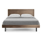 BDI Cross-LINQ 9129 King Size Bed with Slatted Headboard and Integrated Charging Stations (Natural Walnut)