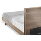 BDI Cross-LINQ 9129 King Size Bed with Slatted Headboard and Integrated Charging Stations (Natural Walnut)