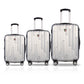 TUCCI Riflettore 3-Piece ABS Hardside Luggage Set (Silver)