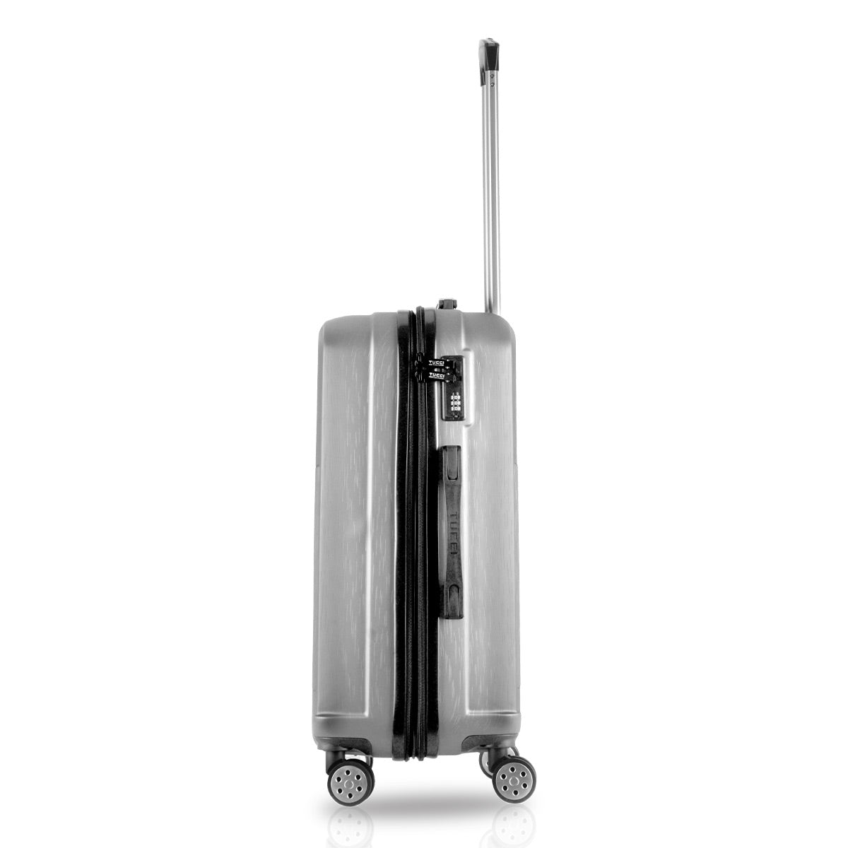 TUCCI Riflettore 3-Piece ABS Hardside Luggage Set (Silver)
