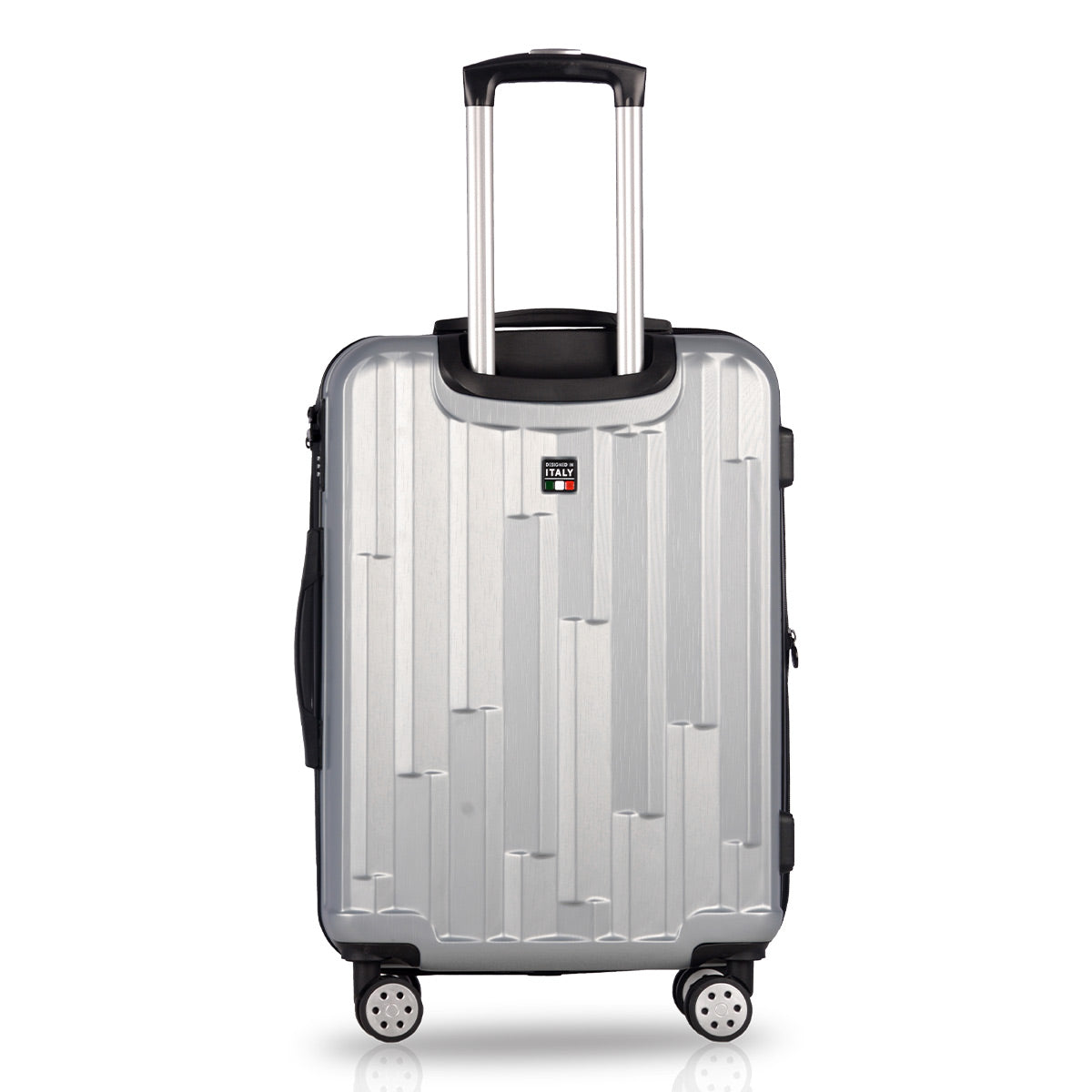 TUCCI Riflettore 3-Piece ABS Hardside Luggage Set (Silver)