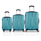TUCCI Riflettore 3-Piece ABS Hardside Luggage Set (Teal)