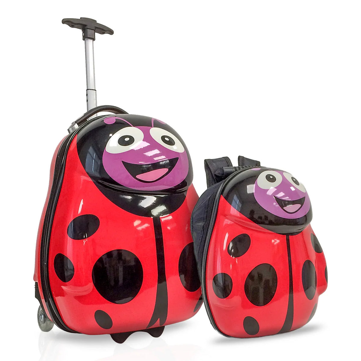 TUCCI Cuddlebug 2-Piece ABS Hardside Kids' Luggage Set with Backpack