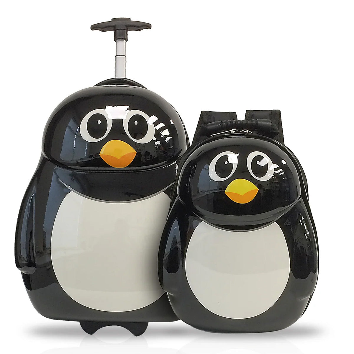 TUCCI Penguin Buddy 2-Piece ABS Hardside Kids' Luggage Set with Backpack