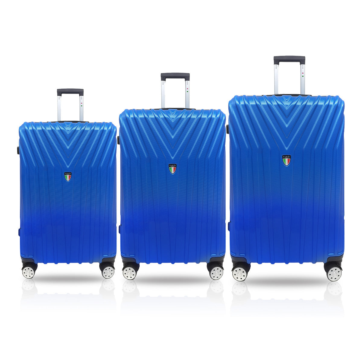 TUCCI Bordo 3-Piece ABS Hardside Luggage Set (Pearl Blue)