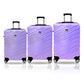 TUCCI Storto 3-Piece ABS Hardside Luggage Set (Pinkish Purple)