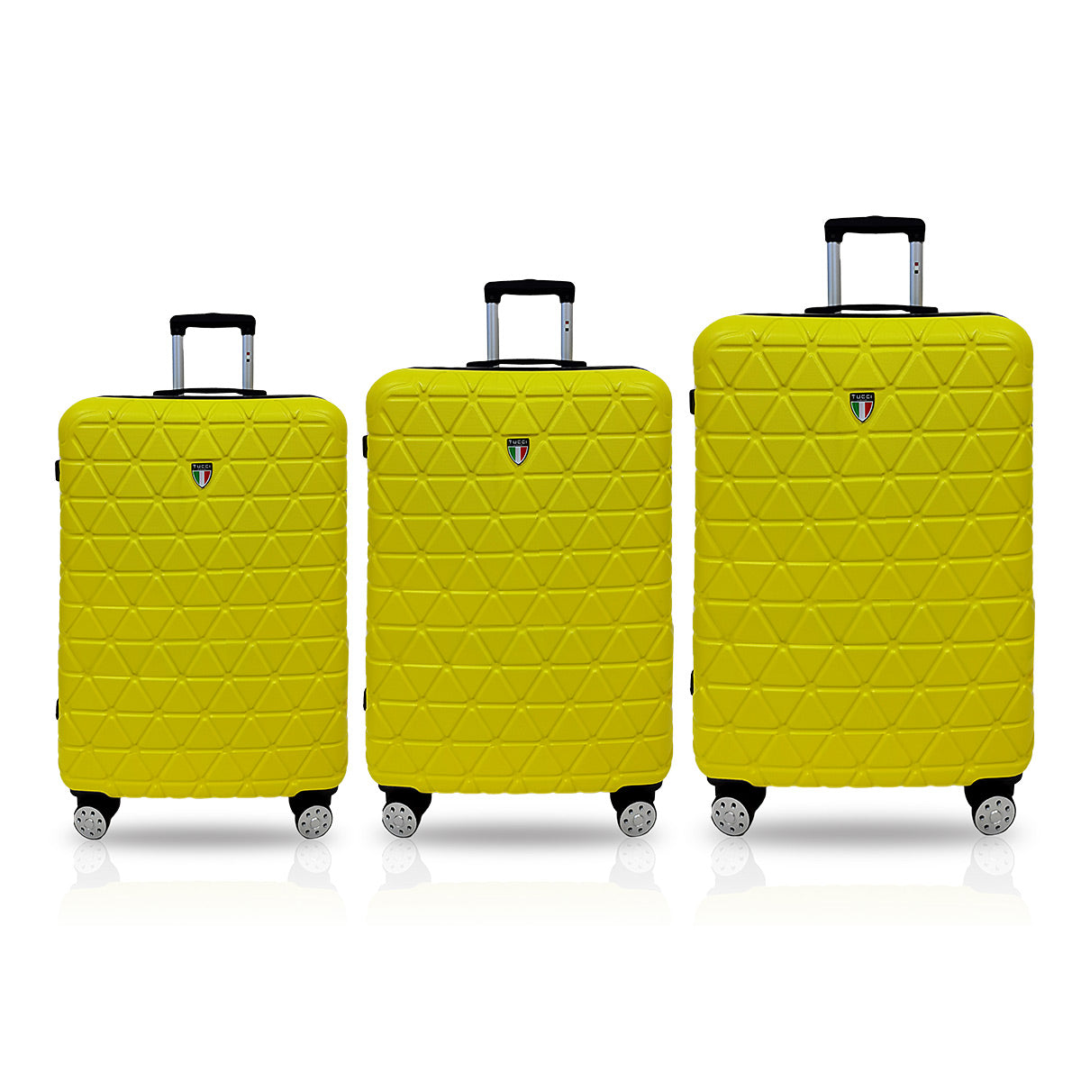 TUCCI Tessere 3-Piece ABS Hardside Luggage Set (Yellow)