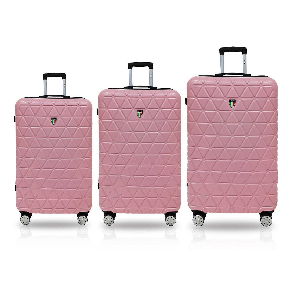 TUCCI Tessere 3-Piece ABS Hardside Luggage Set (Light Pink)